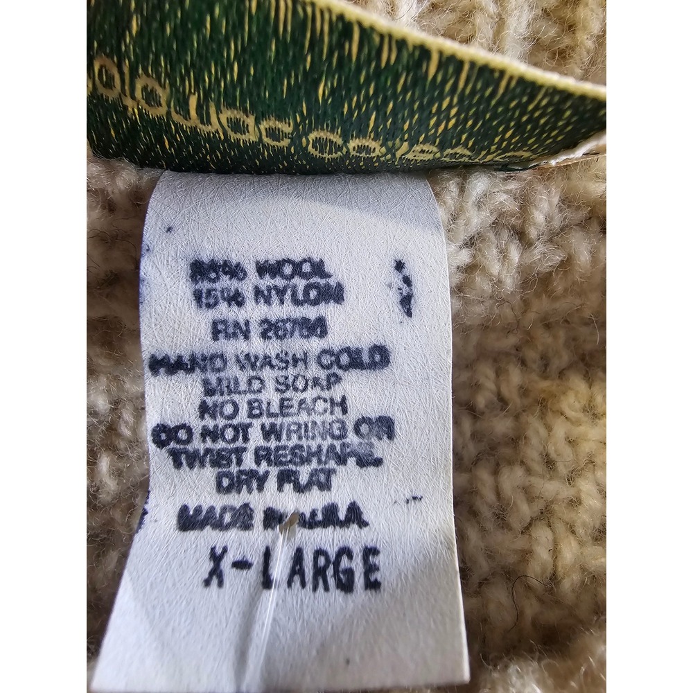 Vintage Potomac Collection Nordic Fair Isle Sweater Cream Black Brown - Picture 9 of 9